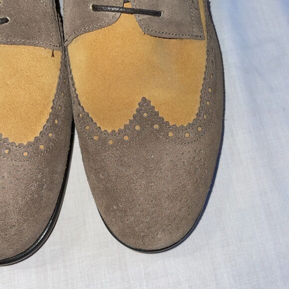The J. Peterman Company Men’s Wingtip Oxfords Sz 9 M Brown Tan Leather Going Out main image 11